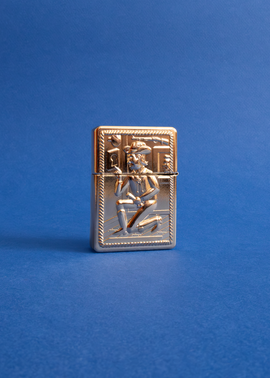 Horny Cowgirl Lighter - Silver