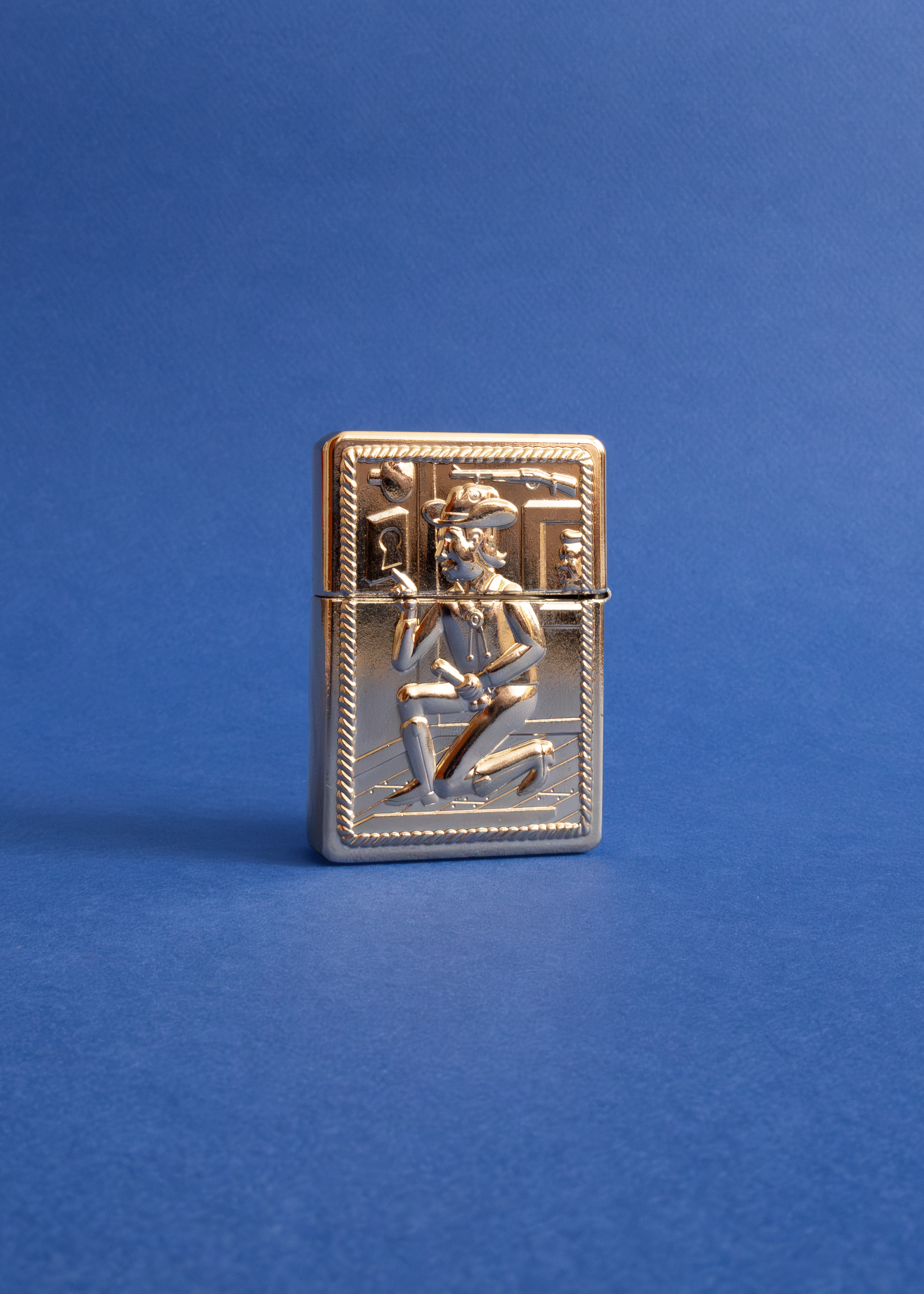 Horny Cowgirl Lighter - Silver