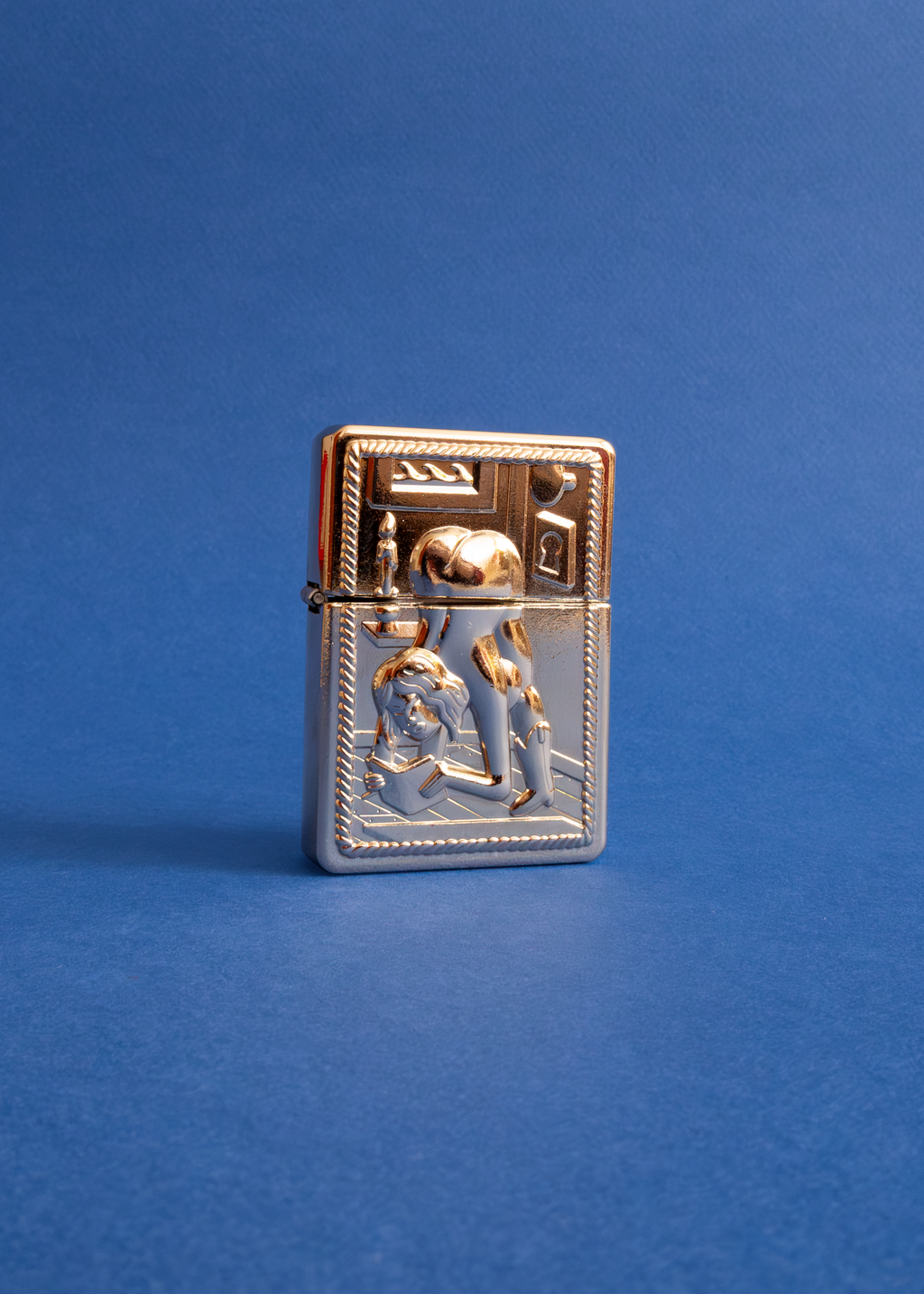 Horny Cowgirl Lighter - Silver