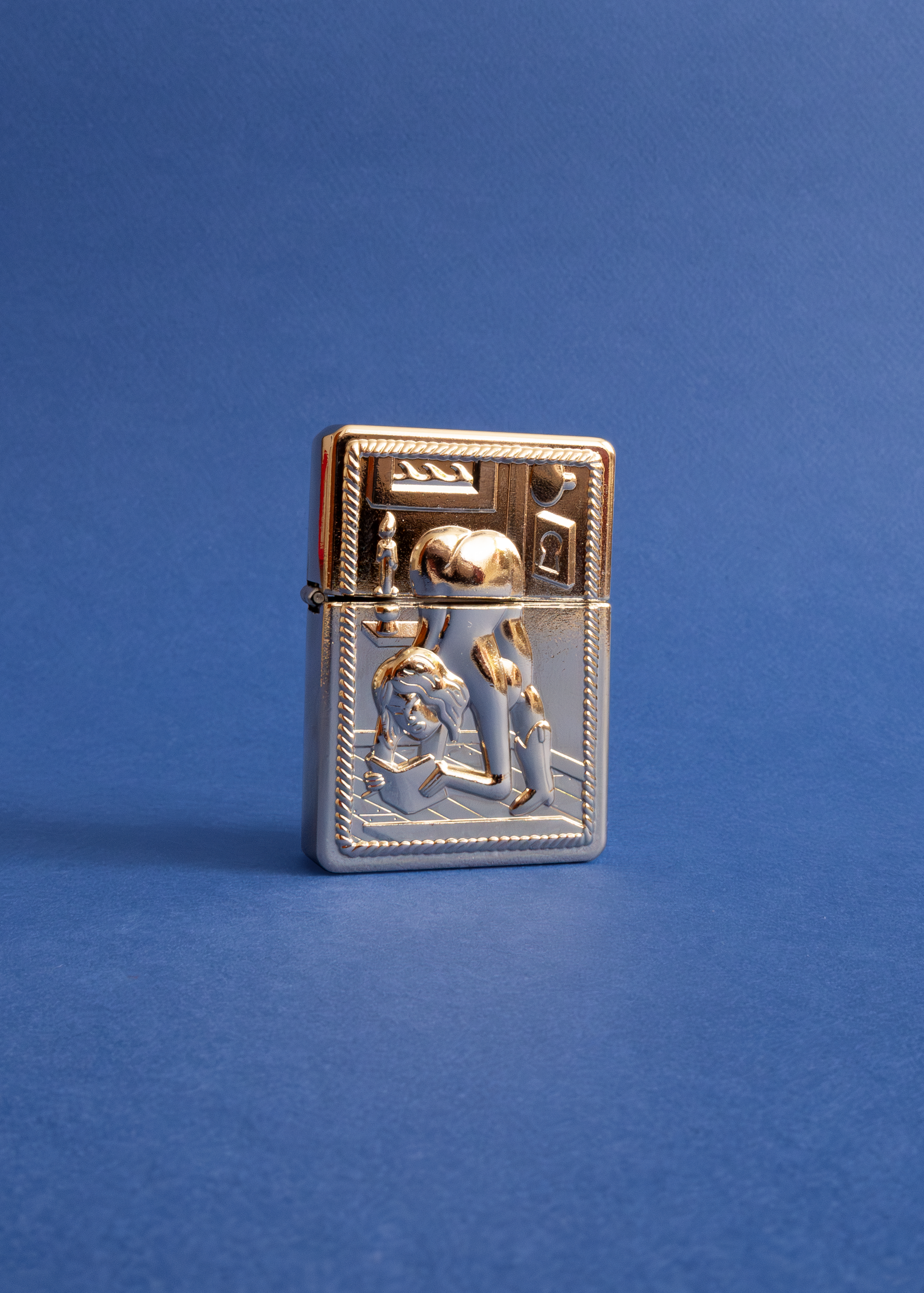 Horny Cowgirl Lighter - Silver