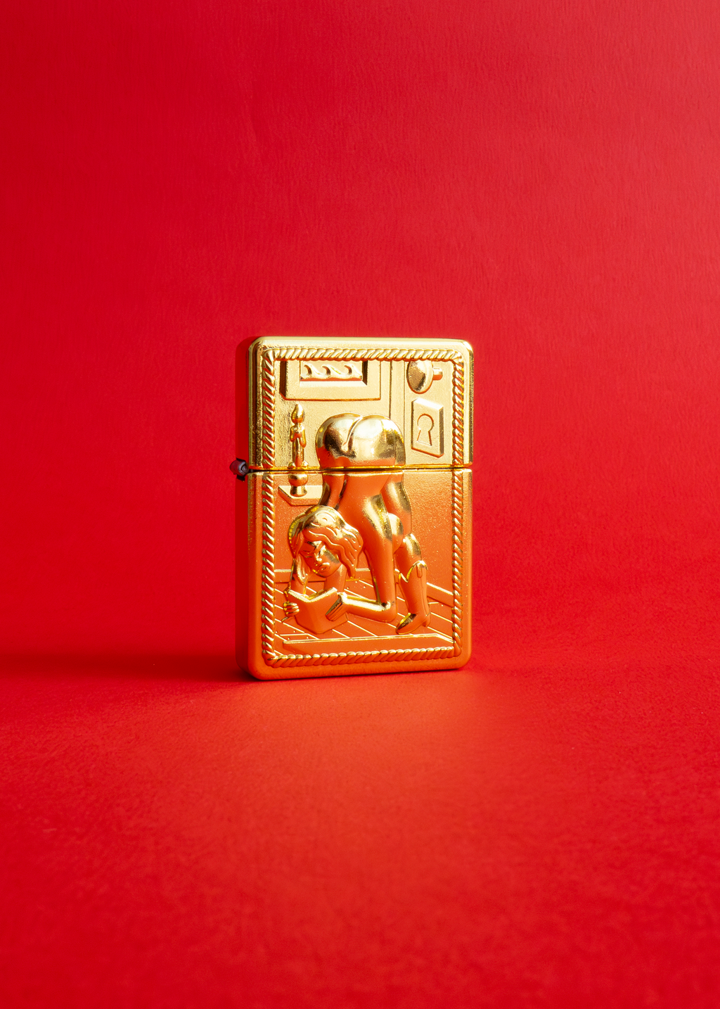 Horny Cowgirl Lighter - Gold