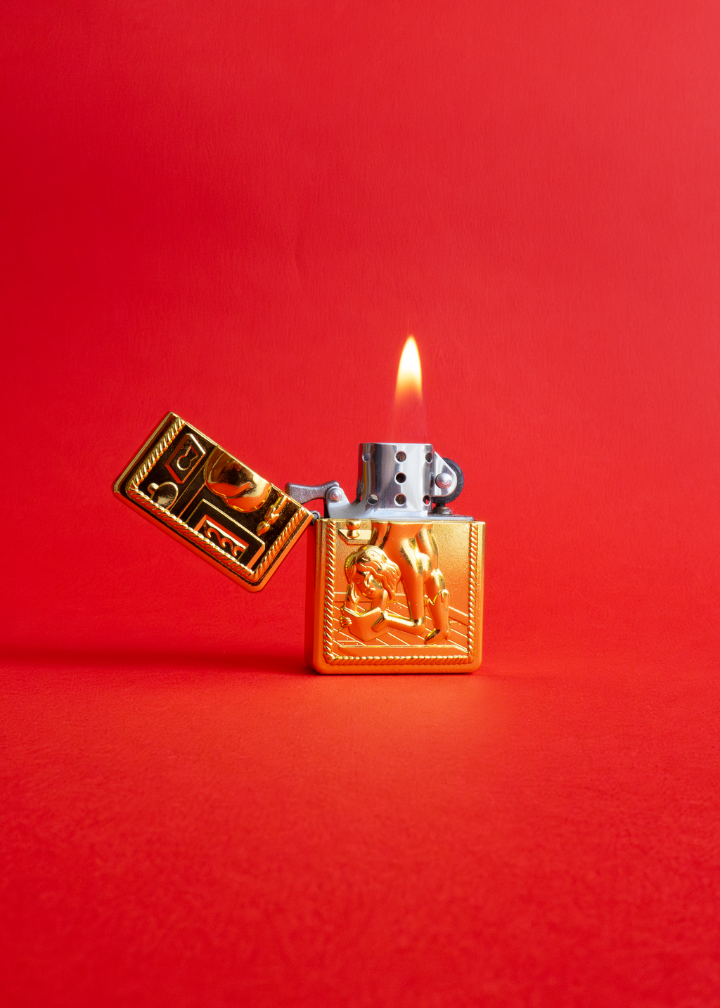 Horny Cowgirl Lighter - Gold